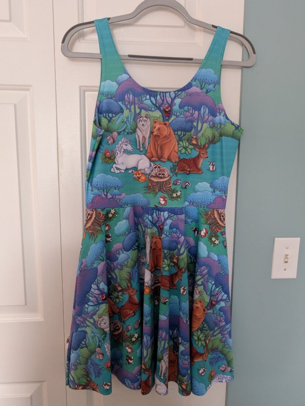 Black Milk cute forest animals scoop skater dress - Picture 3 of 3